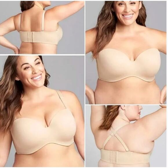 Cacique Smooth Boost Strapless Multi-Way Bra Size 48DD NWT (Missing One Strap) - Picture 1 of 7